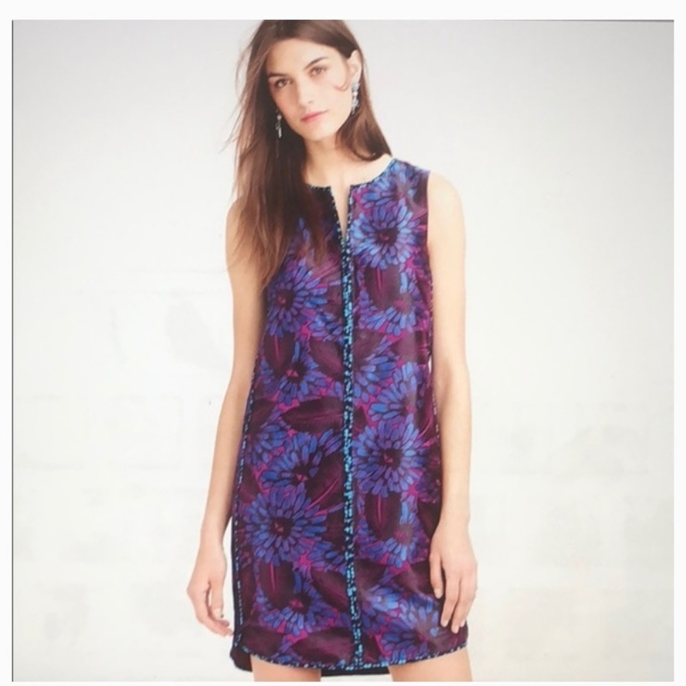J. Crew Purple Midnight Shift Dress